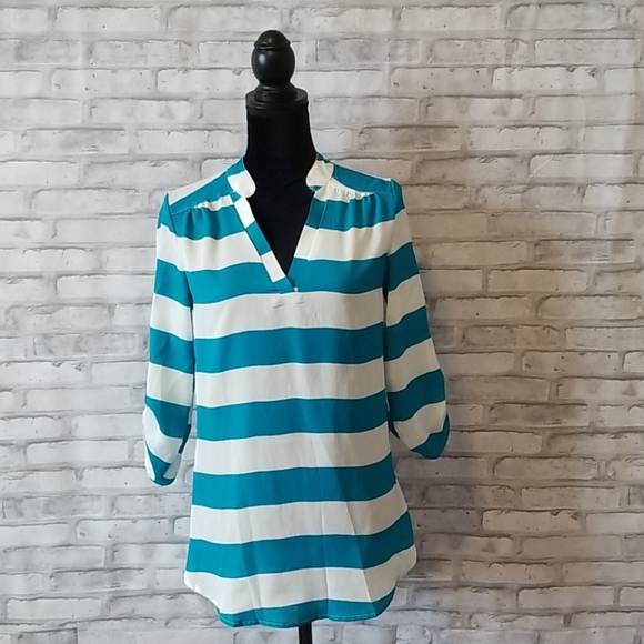Rue21 Blue and White Striped Top - Picture 1 of 4
